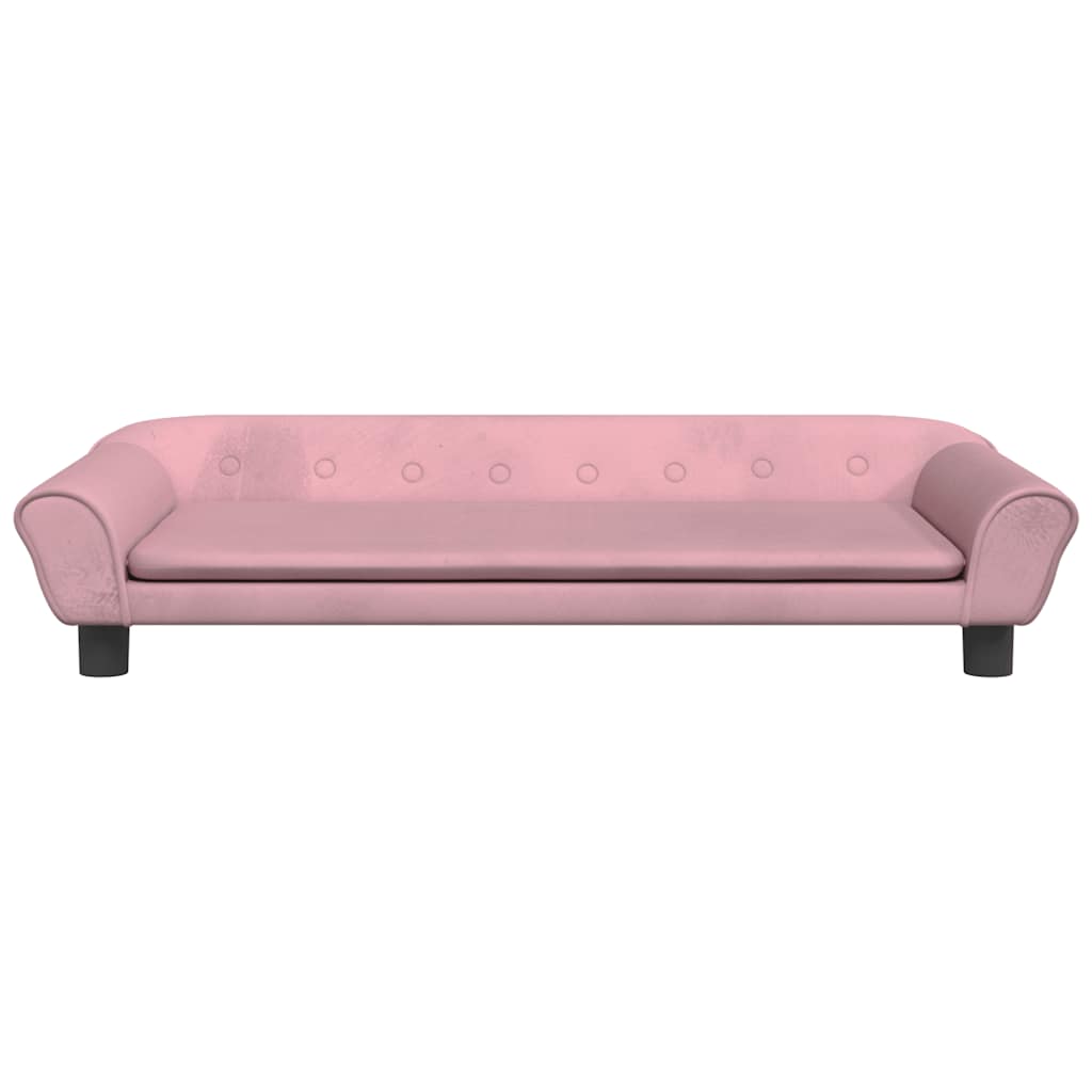 Cama para cães 100x50x21 cm veludo rosa
