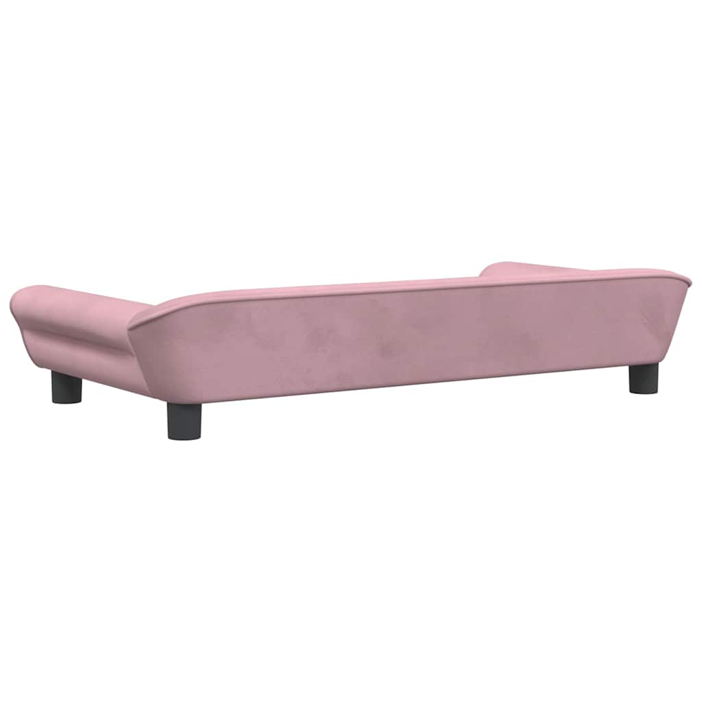 Cama para cães 100x50x21 cm veludo rosa