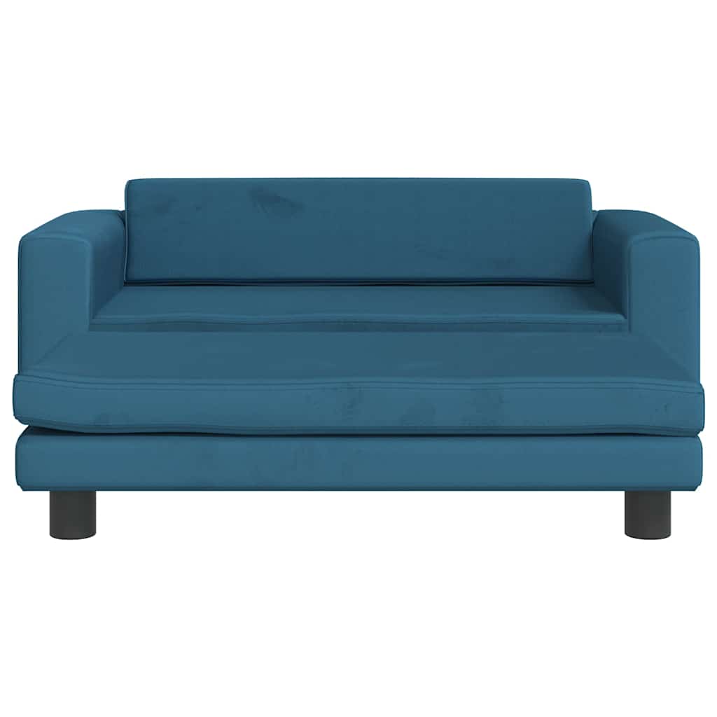 Cama para cães com extensão 100x50x30 cm veludo azul