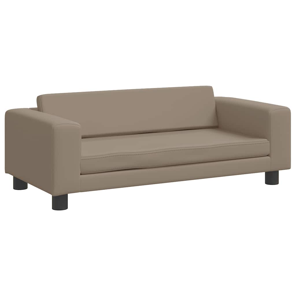 Cama para cães com extensão 100x50x30cm couro artif. cappuccino