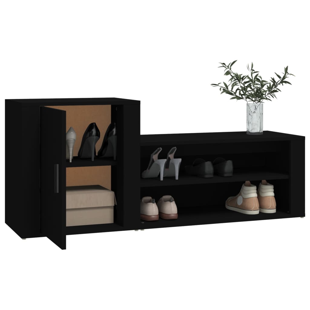 Sapateira 130x35x54 cm derivados de madeira preto