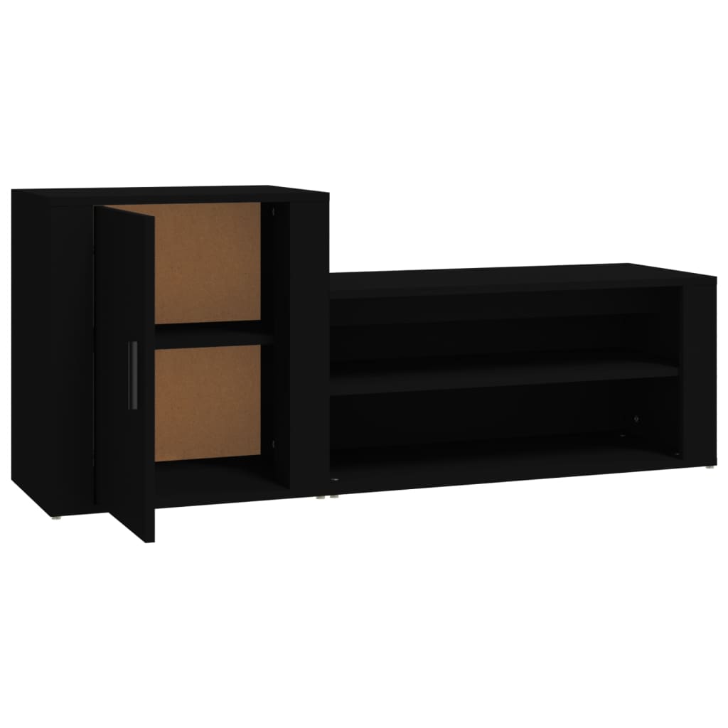 Sapateira 130x35x54 cm derivados de madeira preto