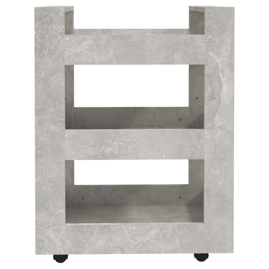 Carrinho de cozinha 60x45x80 cm derivados madeira cinza cimento
