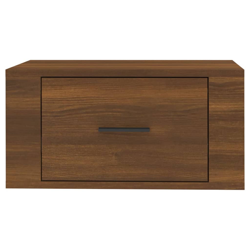 Mesa de cabeceira de parede 50x36x25 cm carvalho castanho