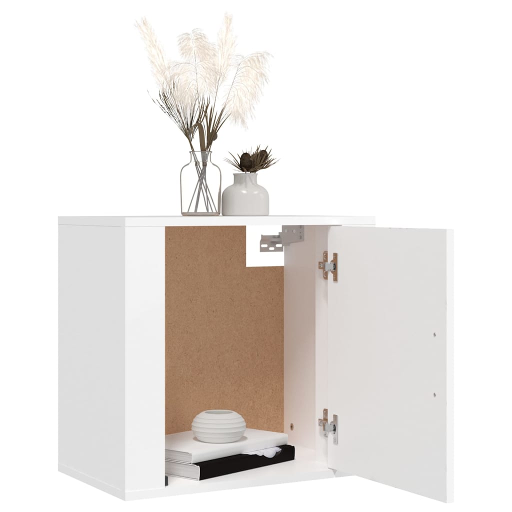 Mesas de cabeceira de parede 2 pcs 50x30x47 cm branco