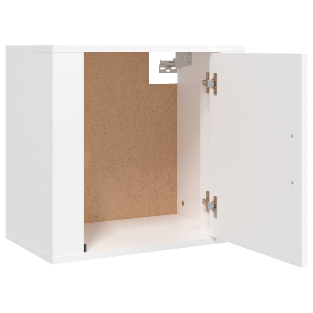 Mesas de cabeceira de parede 2 pcs 50x30x47 cm branco