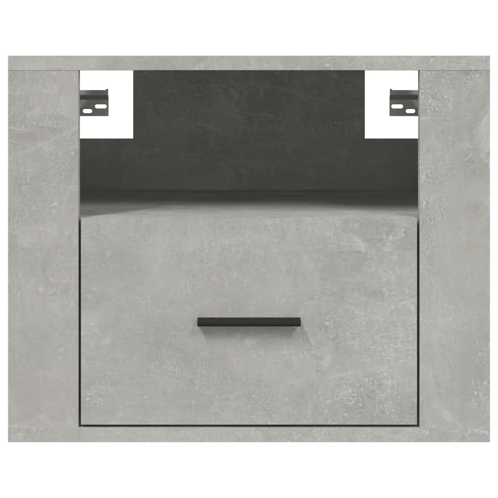 Mesa de cabeceira de parede 50x36x40 cm cinzento cimento