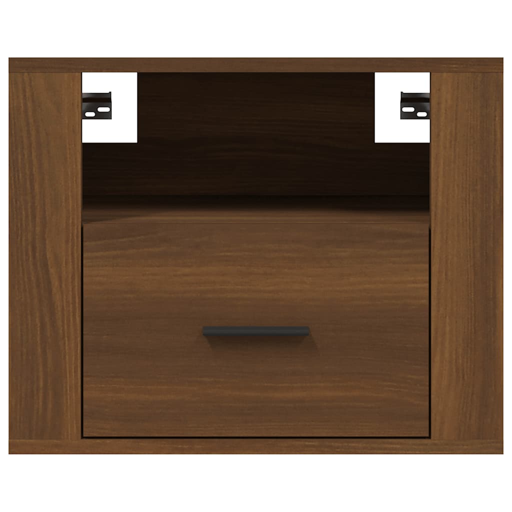 Mesa de cabeceira de parede 50x36x40 cm carvalho castanho
