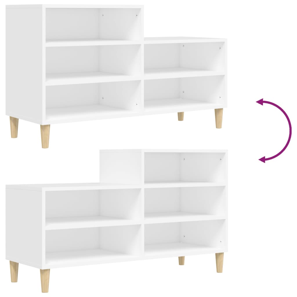 Sapateira 102x36x60 cm derivados de madeira branco