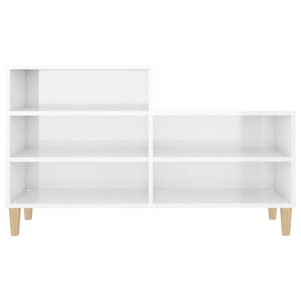 Sapateira 102x36x60 cm derivados de madeira branco brilhante