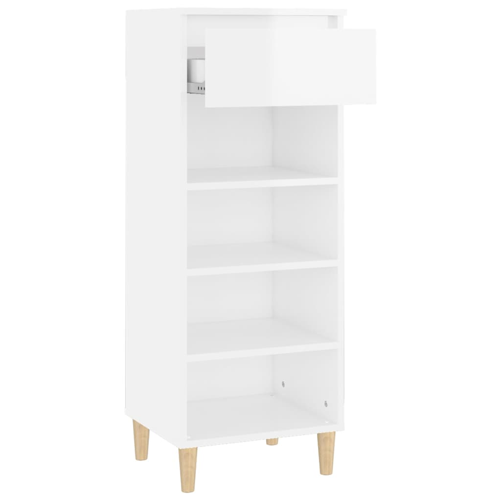 Sapateira 40x36x105 cm derivados de madeira branco brilhante