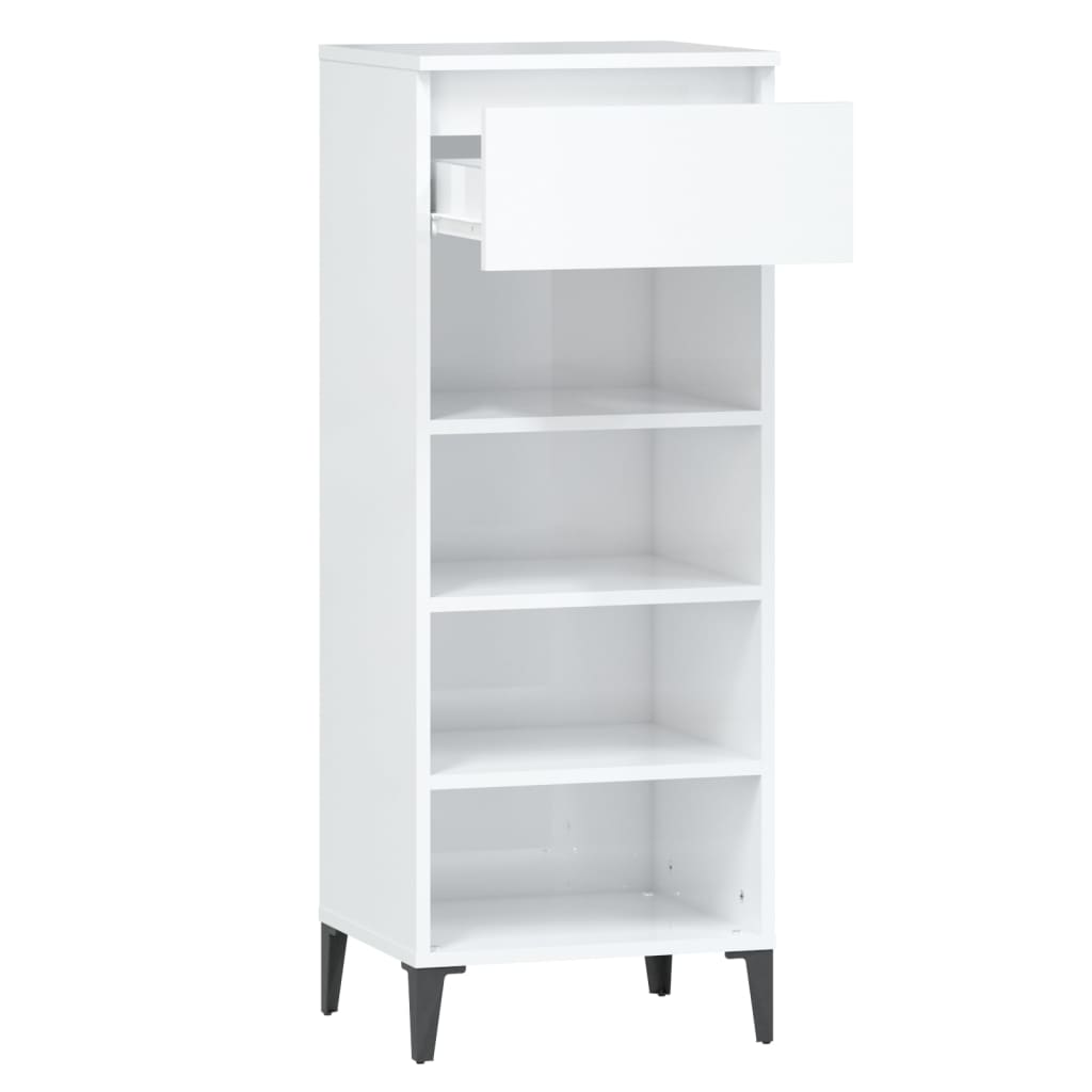 Sapateira 40x36x105 cm derivados de madeira branco brilhante