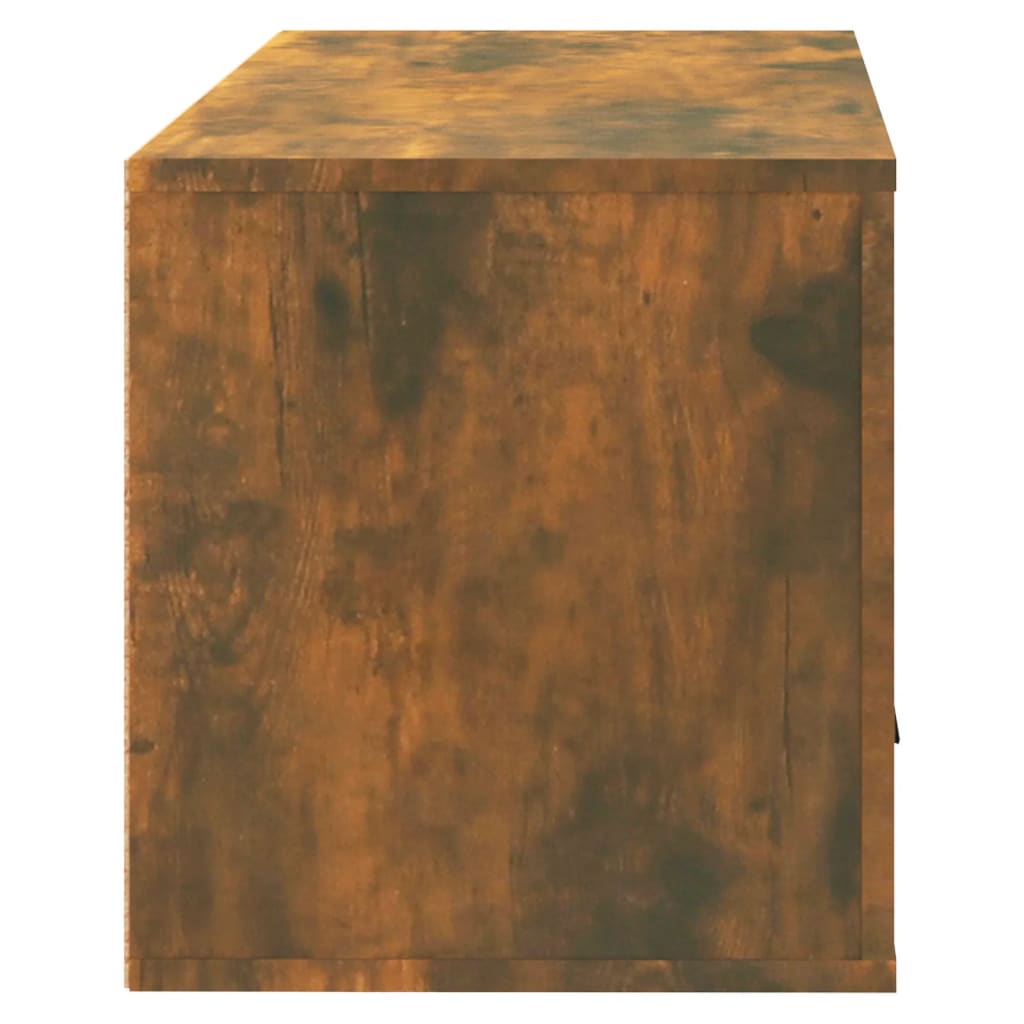 Sapateira de parede 70x35x38 cm pinho maciço carvalho fumado