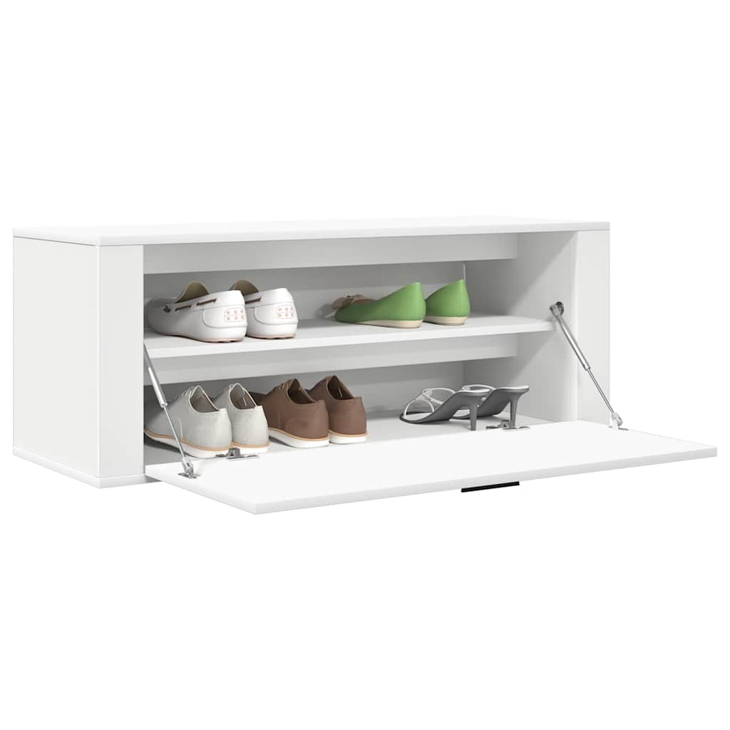 Sapateira de parede 100x35x38 cm derivados de madeira branco
