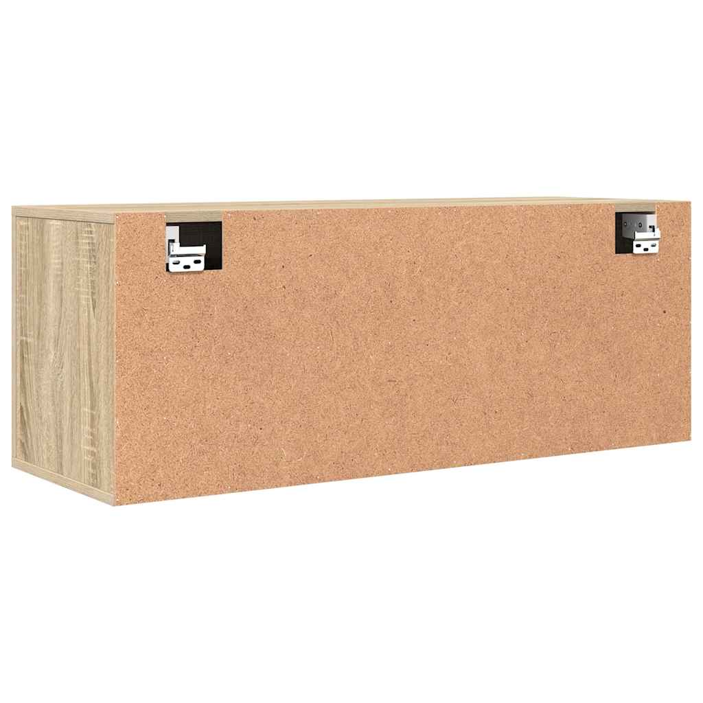 Sapateira parede 100x35x38 cm derivados madeira carvalho sonoma