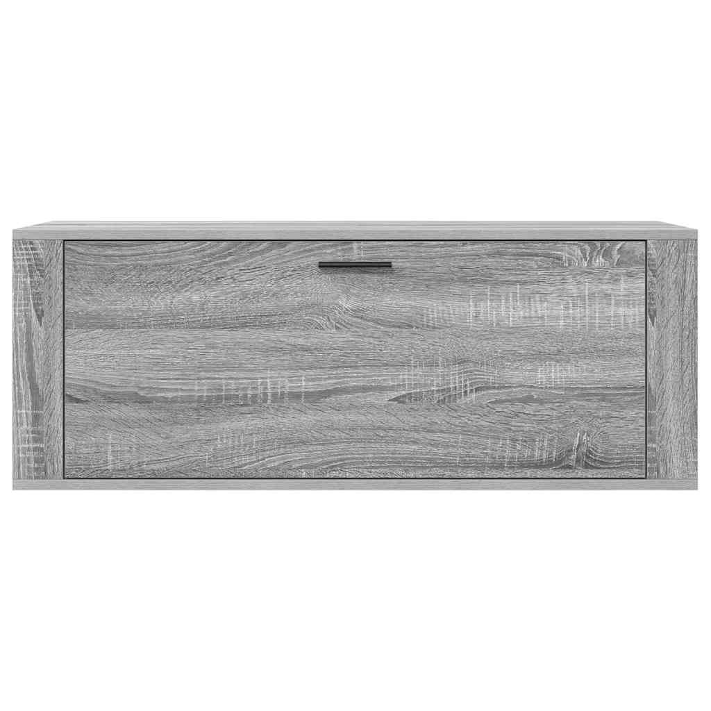 Sapateira de parede 100x35x38 cm derivados madeira cinza sonoma
