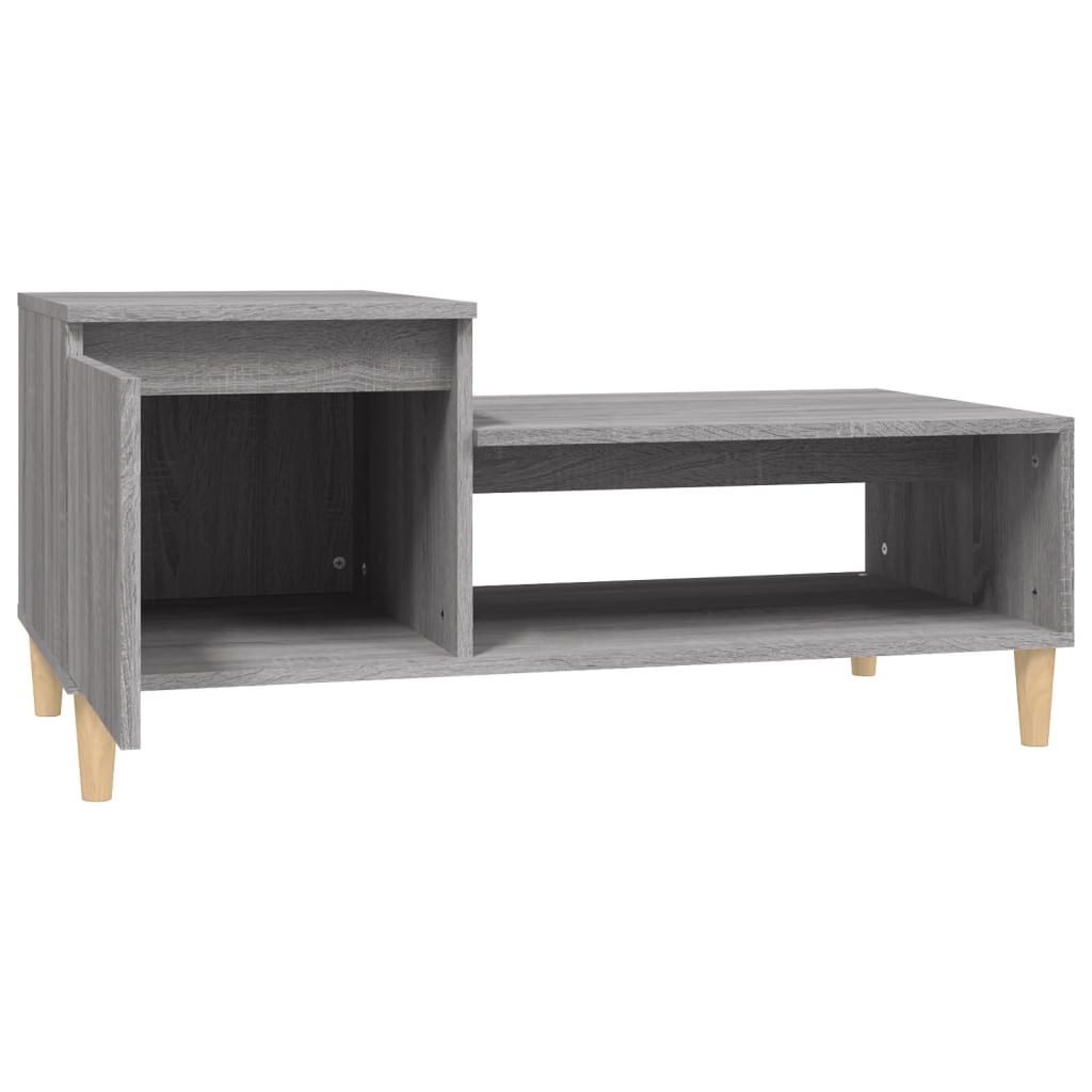 Mesa de centro 100x50x45 cm derivados madeira cinzento sonoma