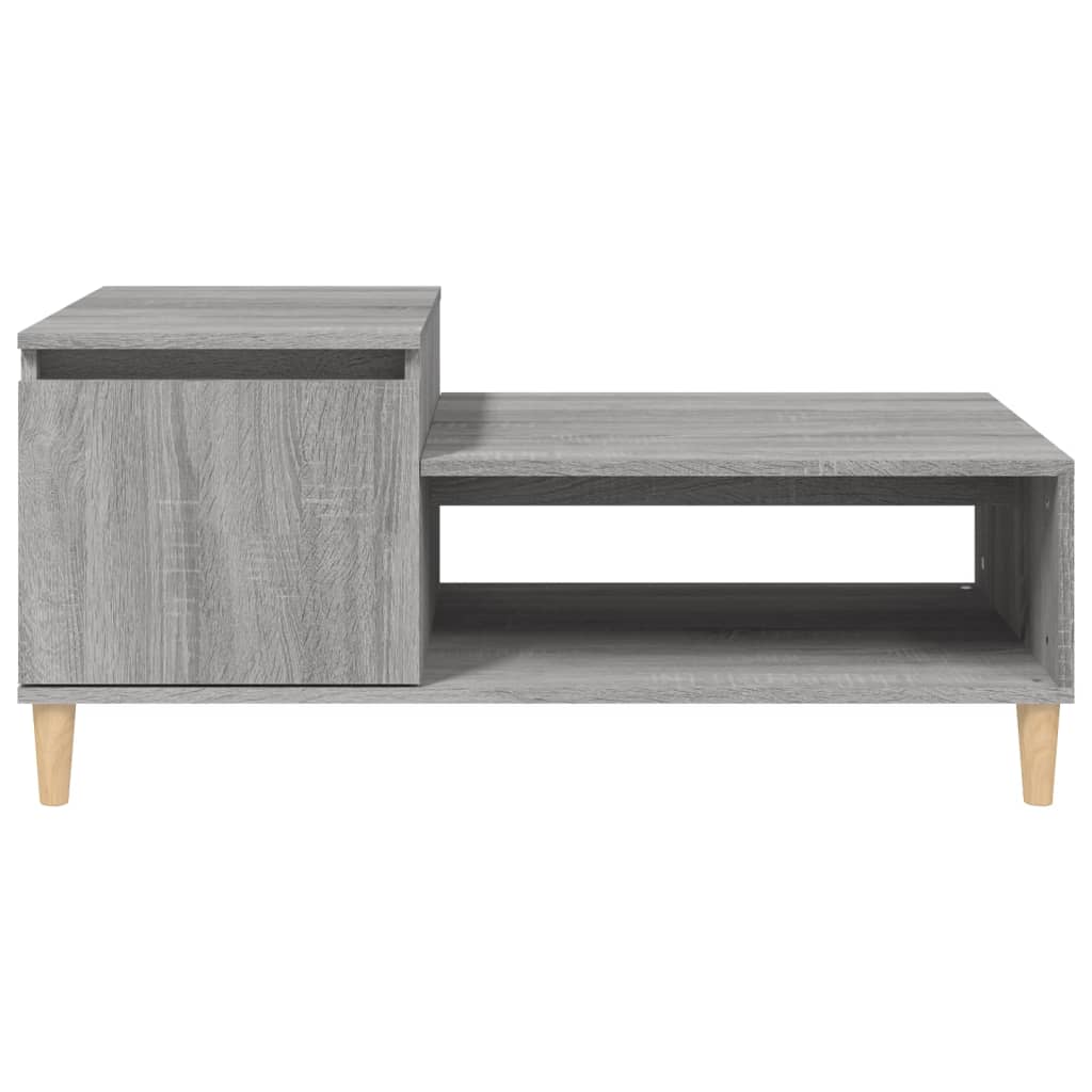 Mesa de centro 100x50x45 cm derivados madeira cinzento sonoma