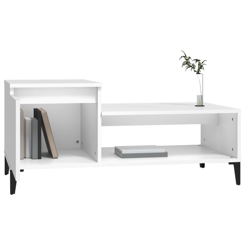 Mesa de centro 100x50x45 cm derivados de madeira branco