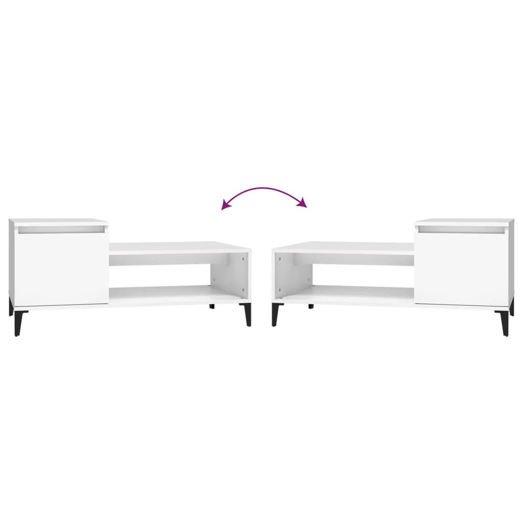 Mesa de centro 100x50x45 cm derivados de madeira branco