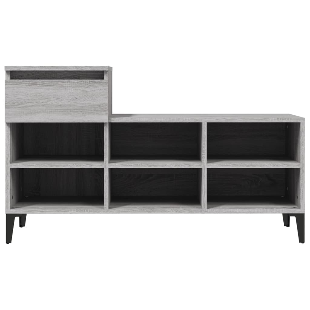 Sapateira 102x36x60 cm derivados de madeira cinzento sonoma