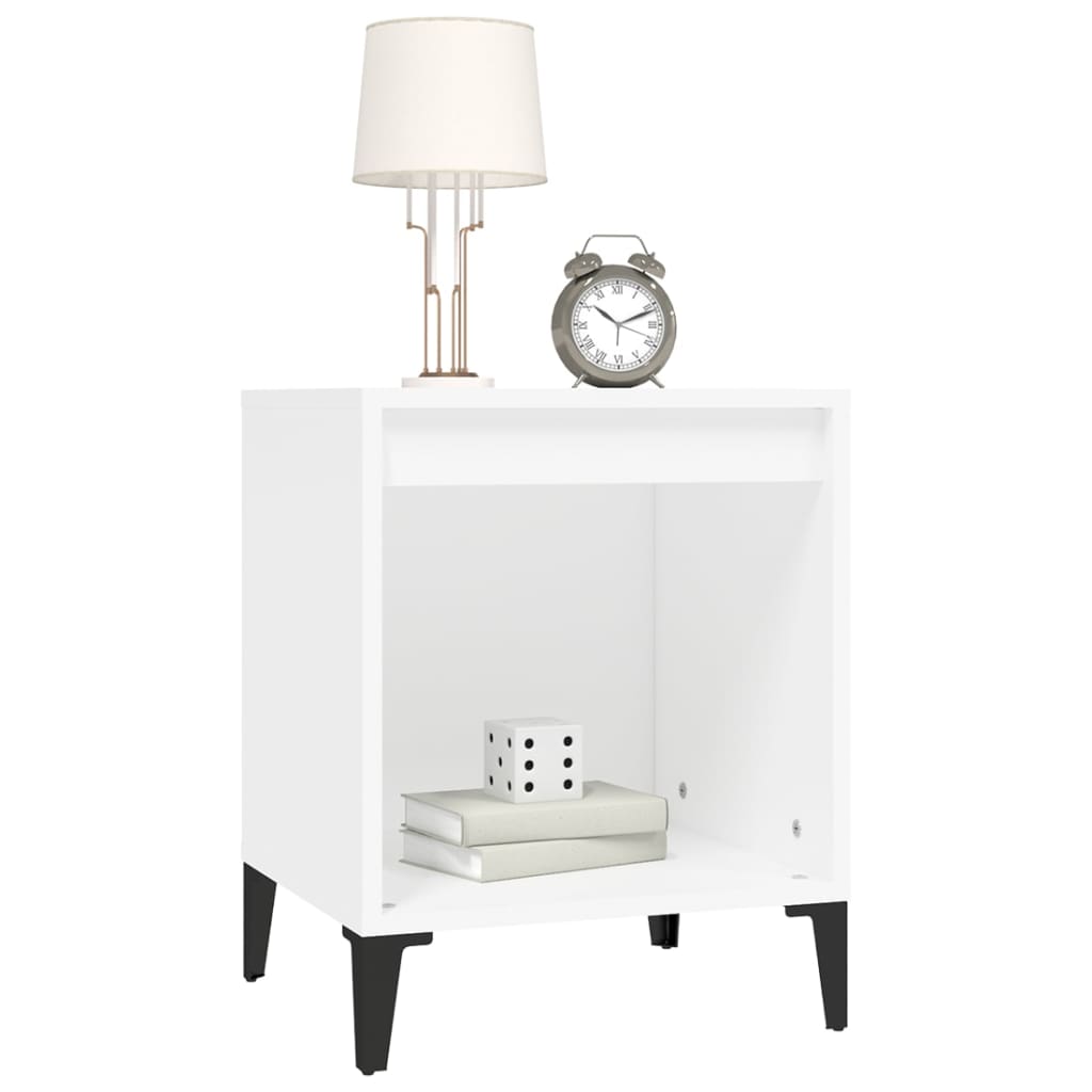 Mesas de cabeceira 2 pcs 40x35x50 cm branco