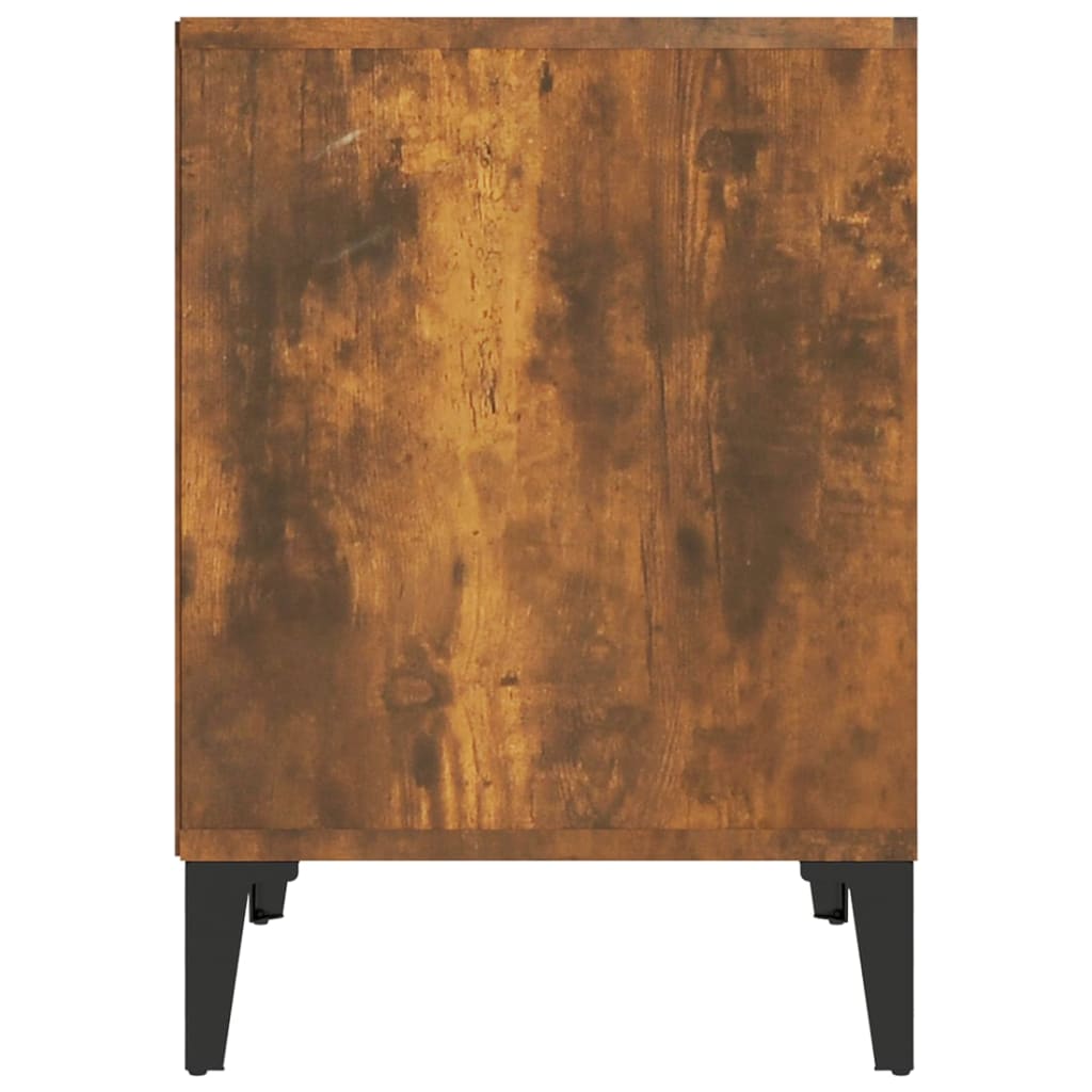 Mesa de cabeceira 40x35x50 cm cor carvalho fumado