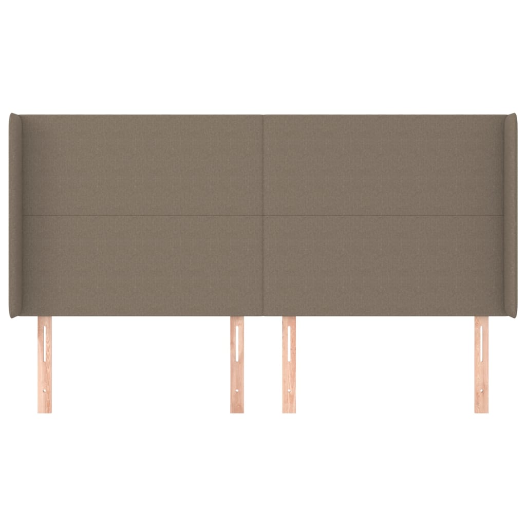 Cabeceira cama abas tecido 183x16x118/128 cm cinza-acastanhado