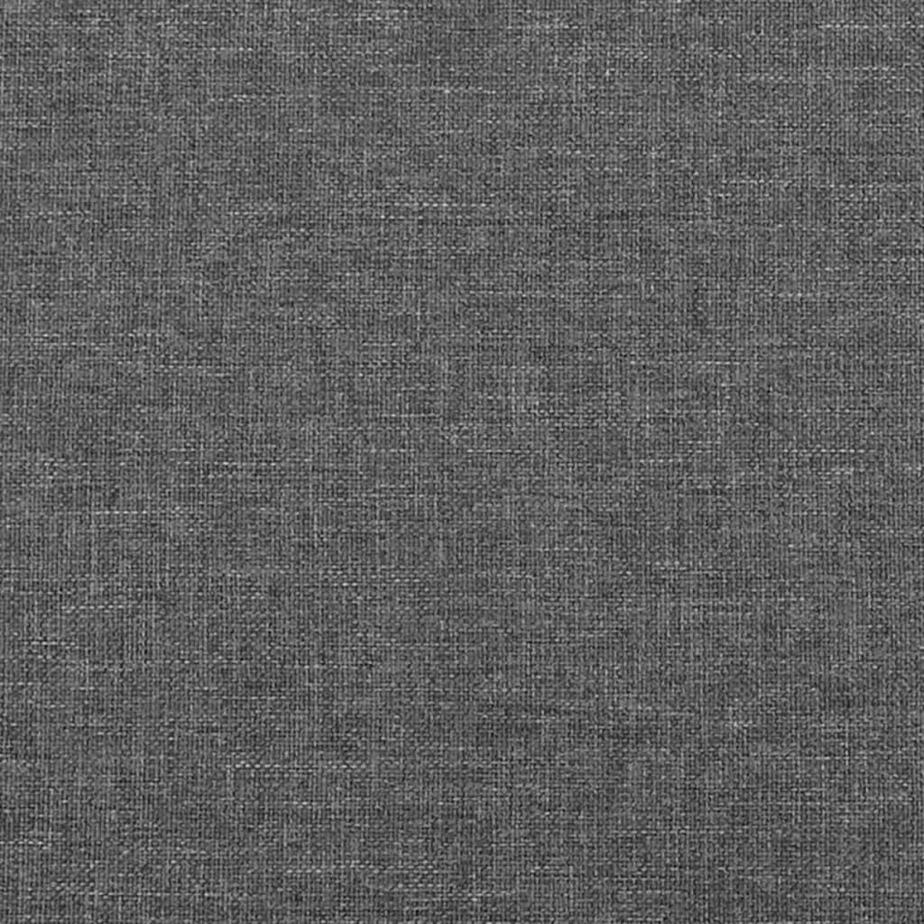 Cabeceira cama c/ abas tecido 203x16x118/128 cm cinzento-escuro