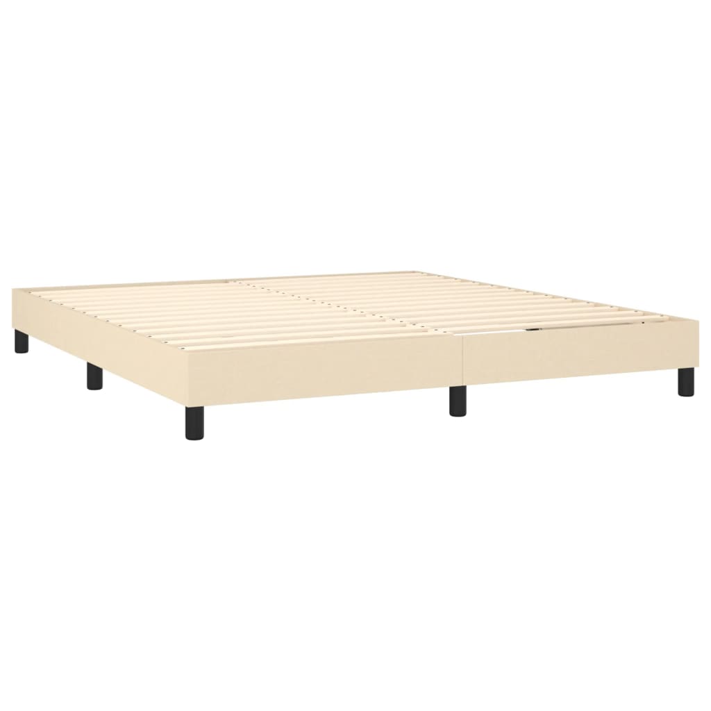 Cama com molas/colchão 180x200 cm tecido cor creme