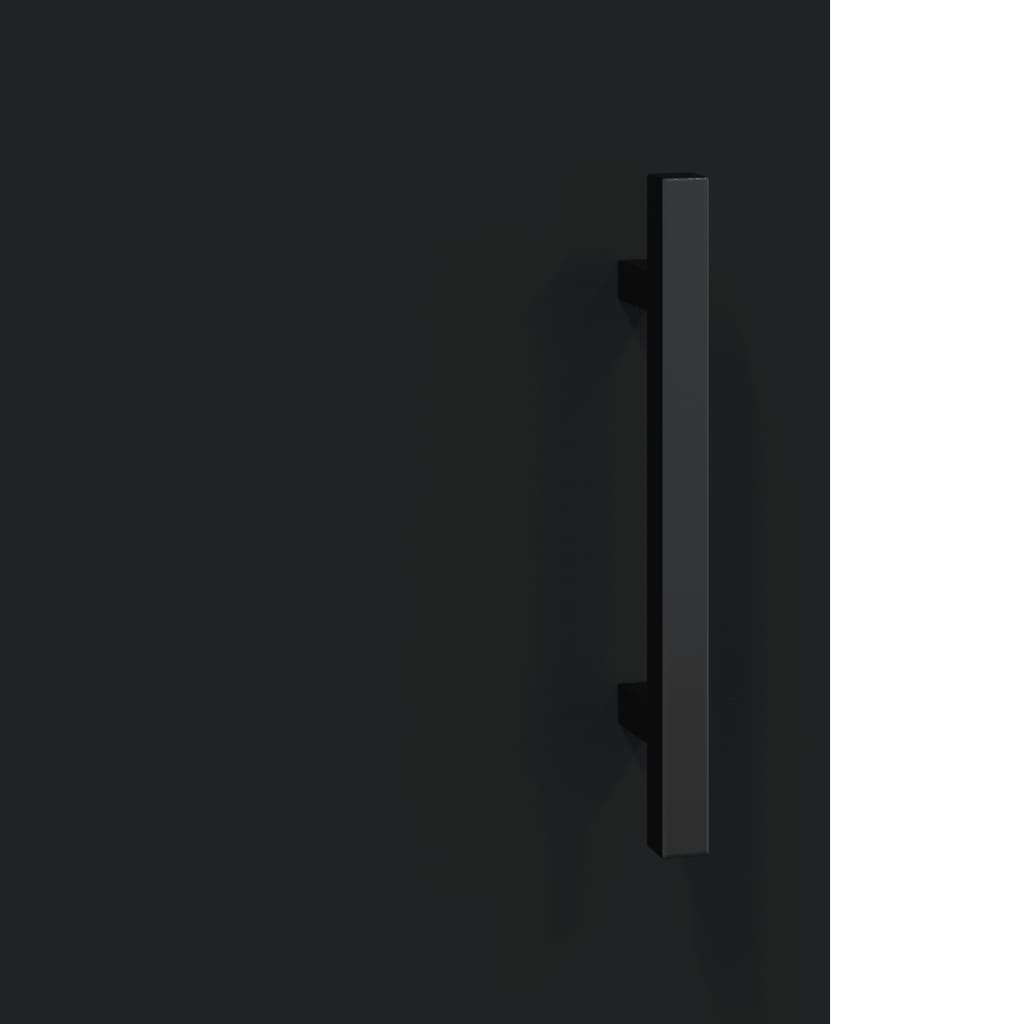 Armários de parede 2 pcs 69,5x34x90 cm preto