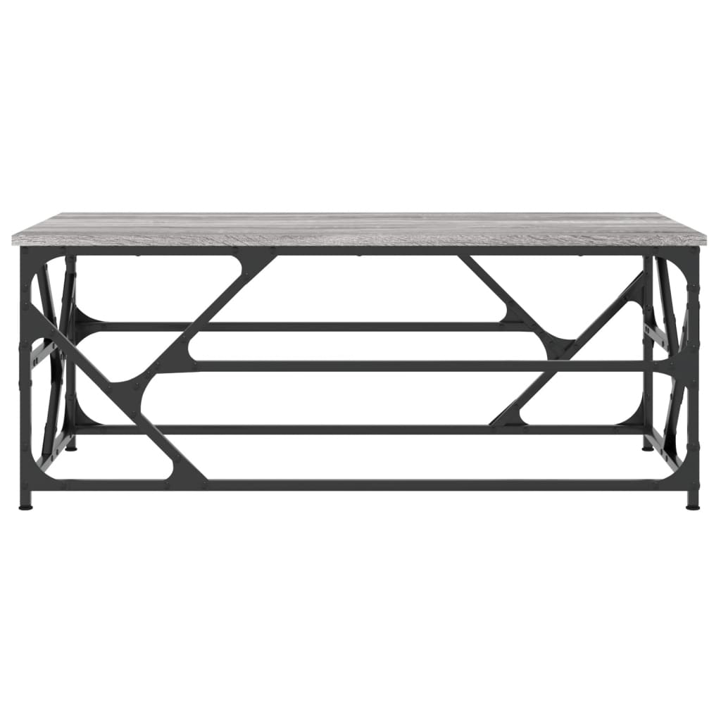 Mesa de centro 100x50x40cm derivados de madeira cinzento sonoma
