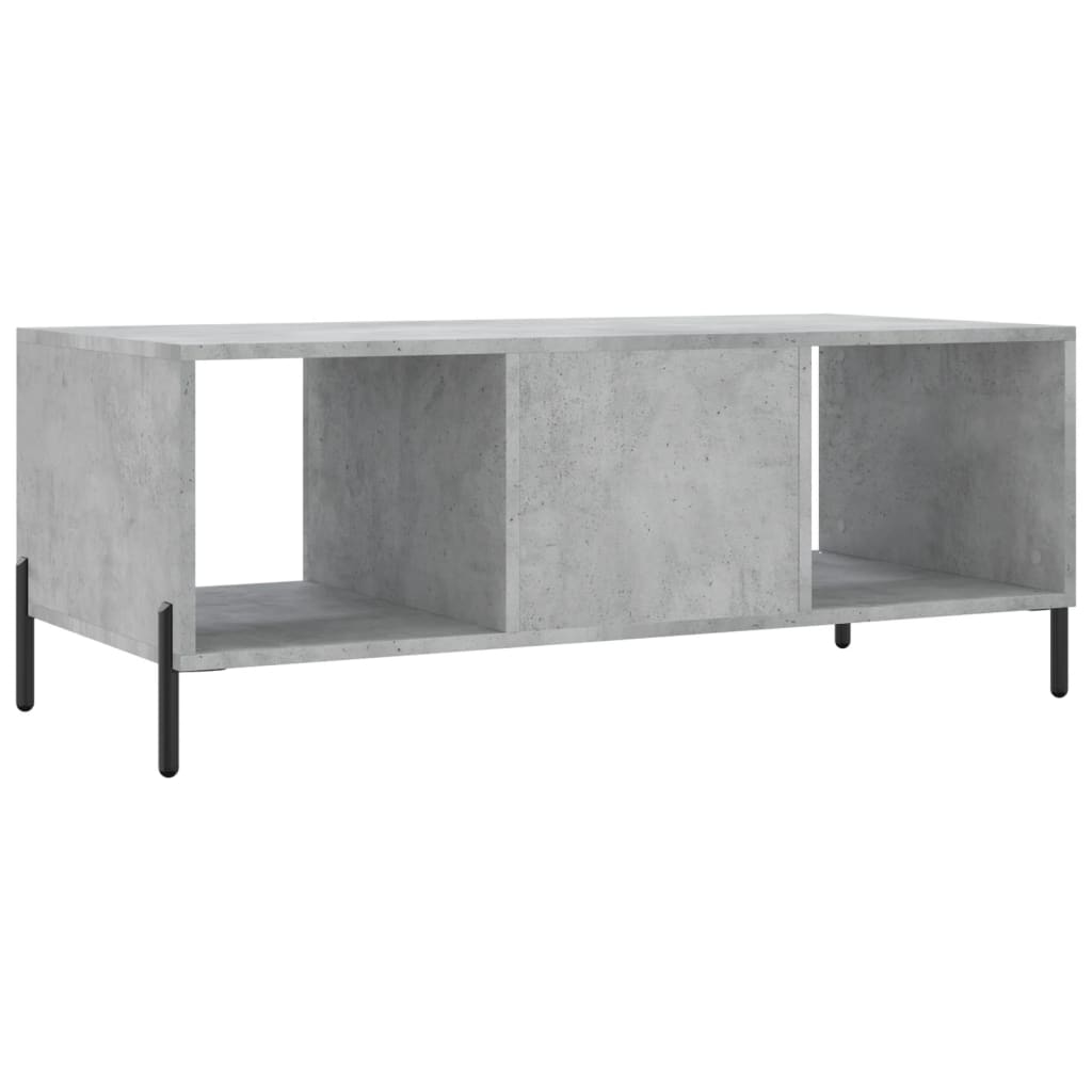 Mesa de centro 102x50x40 cm madeira processada cinza cimento