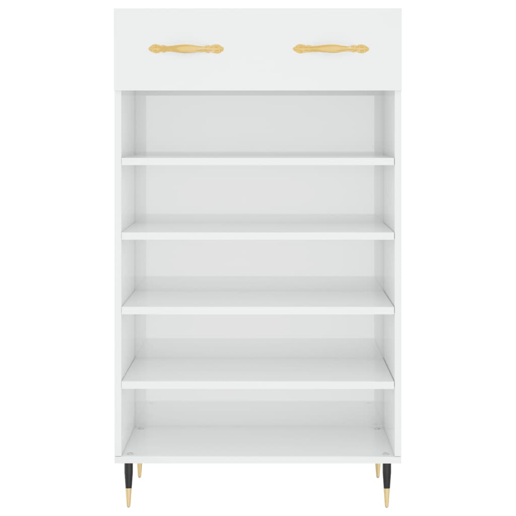 Sapateira 60x35x105 cm derivados de madeira branco brilhante