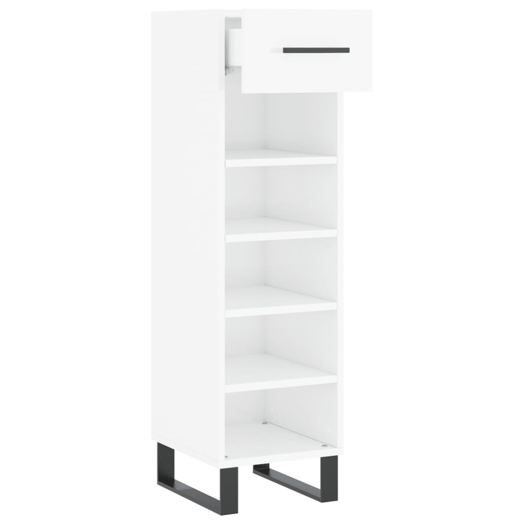 Sapateira 30x35x105 cm derivados de madeira branco brilhante