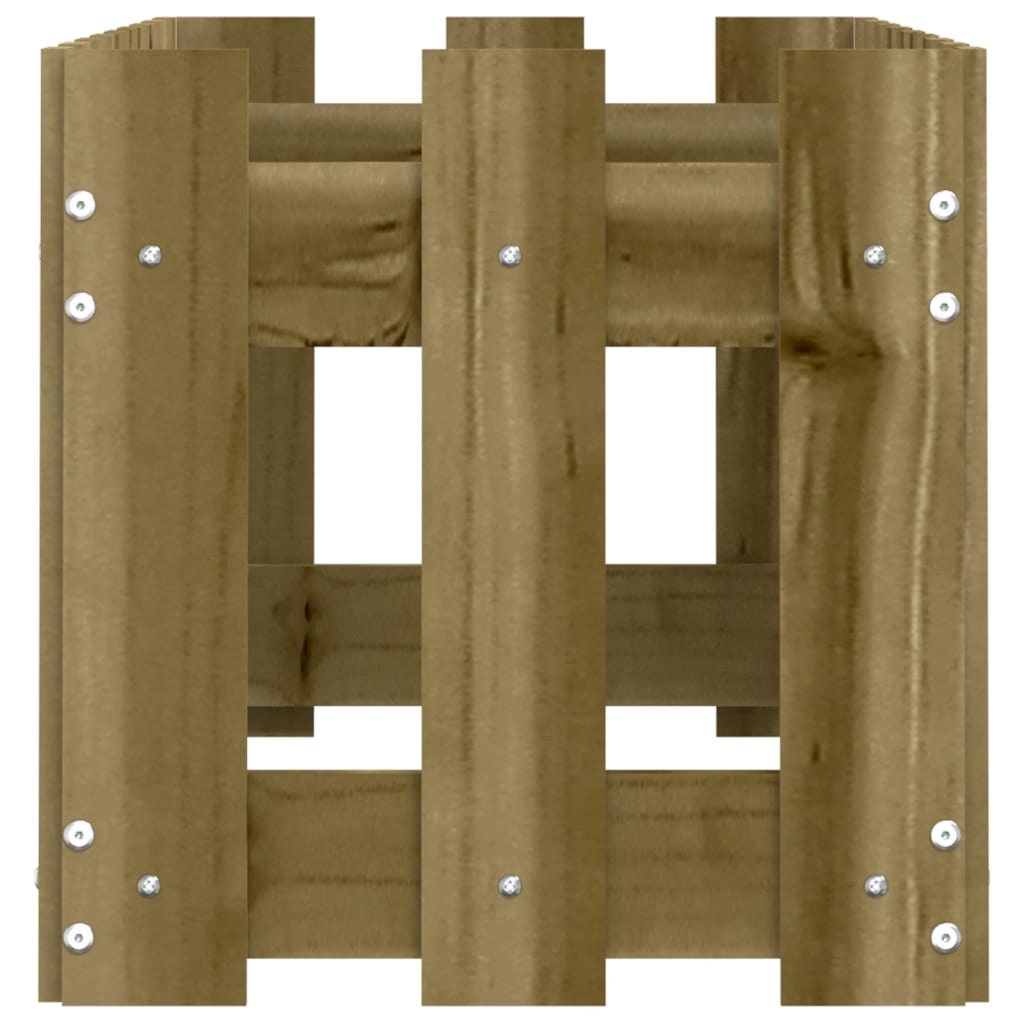 Canteiro elevado c/ design cerca 100x30x30 cm pinho impregnado