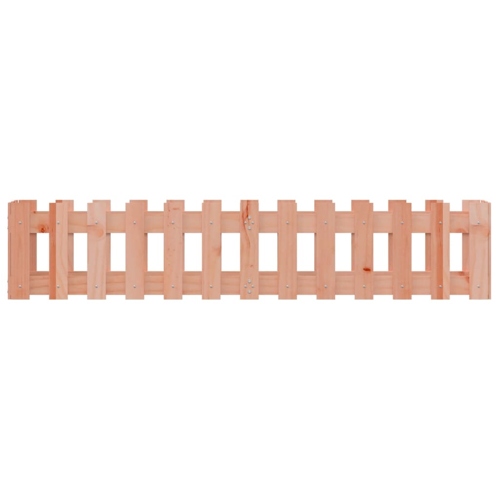 Canteiro elevado c/ design de cerca 150x30x30cm madeira douglas