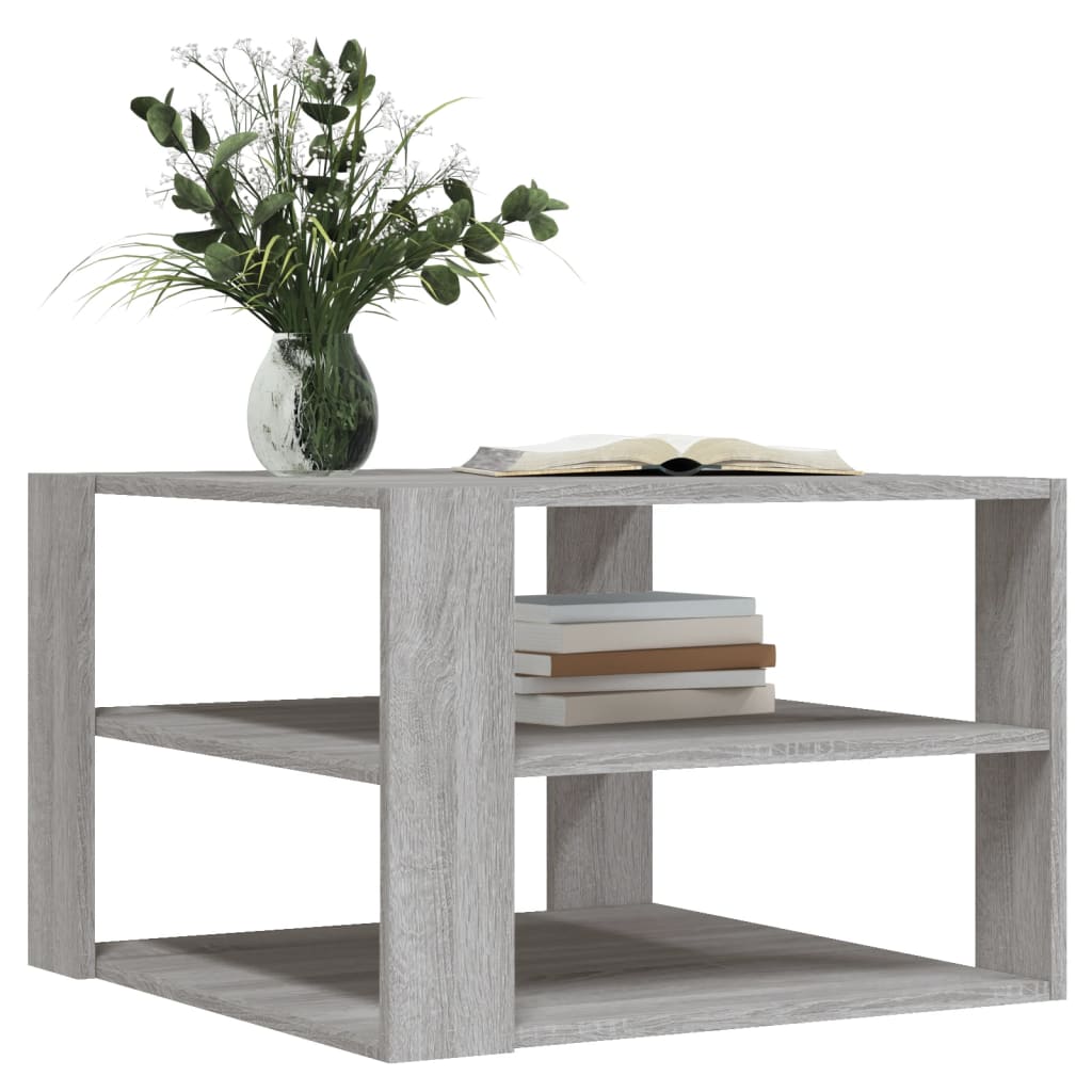 Mesa de centro 59,5x59,5x40 cm derivados madeira cinza sonoma