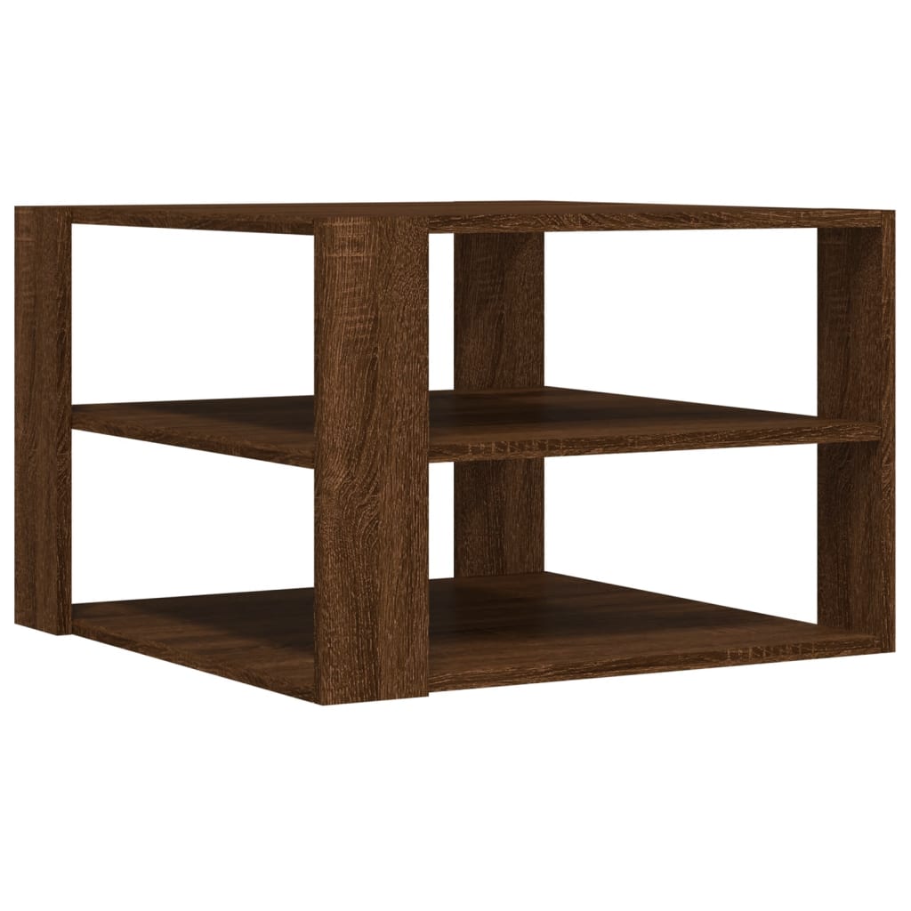 Mesa centro 59,5x59,5x40cm derivados madeira carvalho castanho