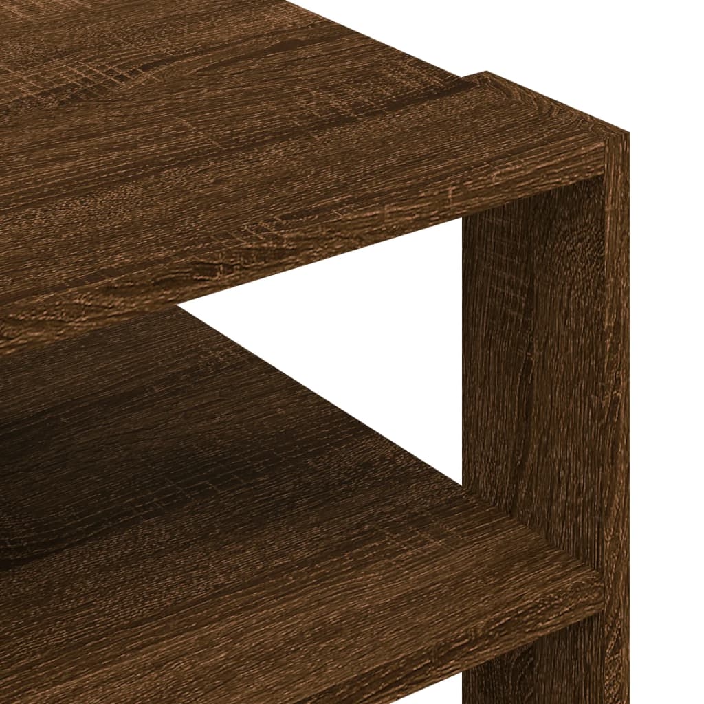 Mesa centro 59,5x59,5x40cm derivados madeira carvalho castanho