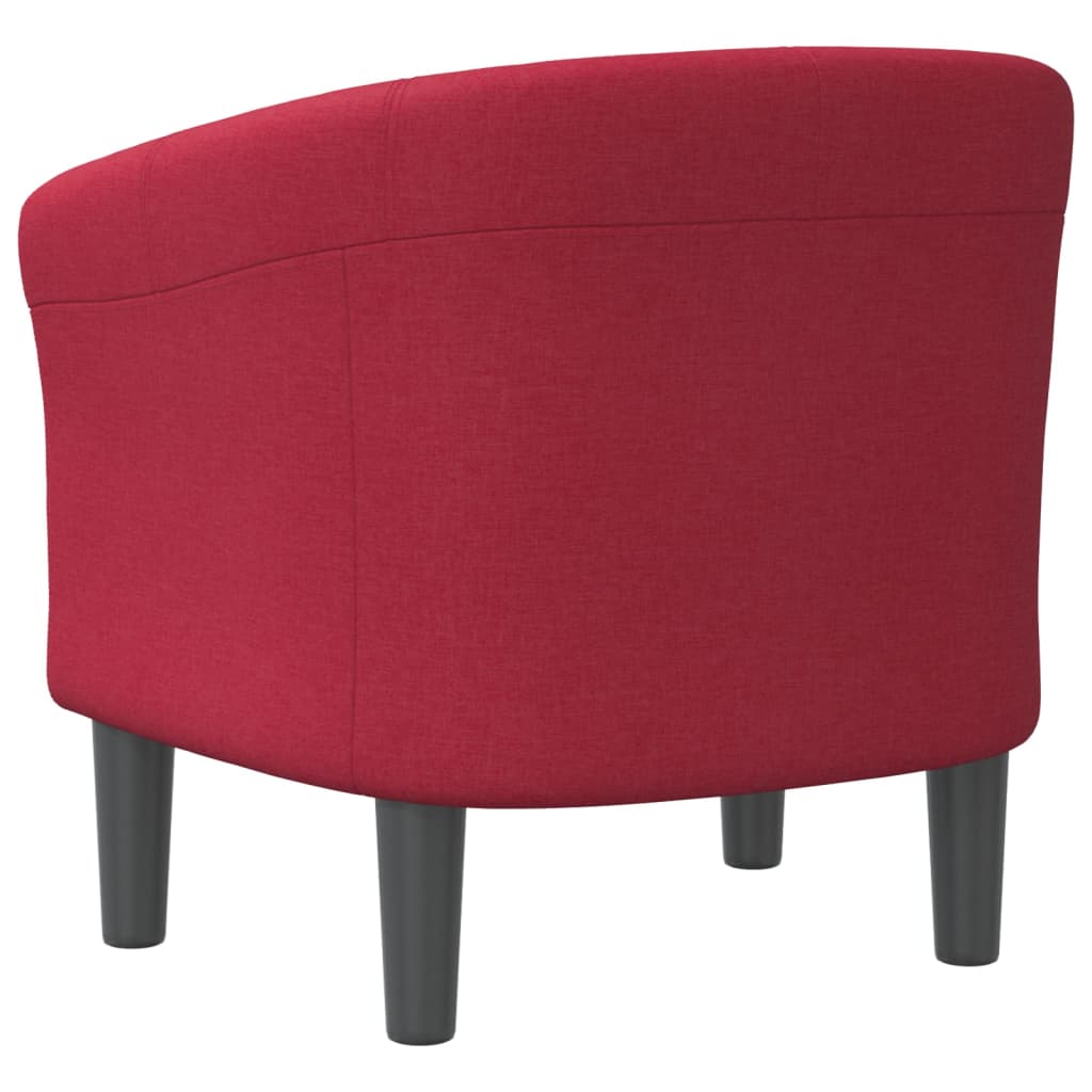Poltrona tecido vermelho tinto