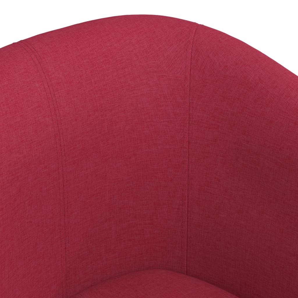 Poltrona tecido vermelho tinto