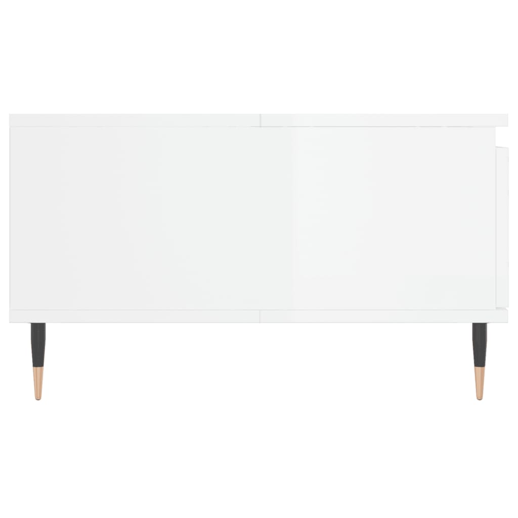 Mesa de centro 90x60x35cm derivados de madeira branco brilhante