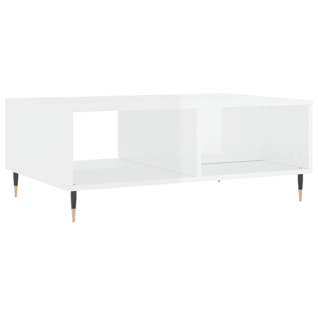 Mesa de centro 90x60x35cm derivados de madeira branco brilhante
