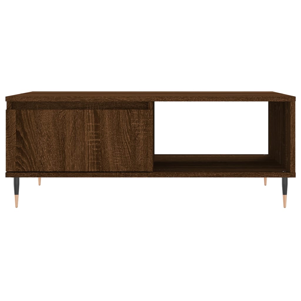 Mesa de centro 90x60x35 cm derivados madeira carvalho castanho