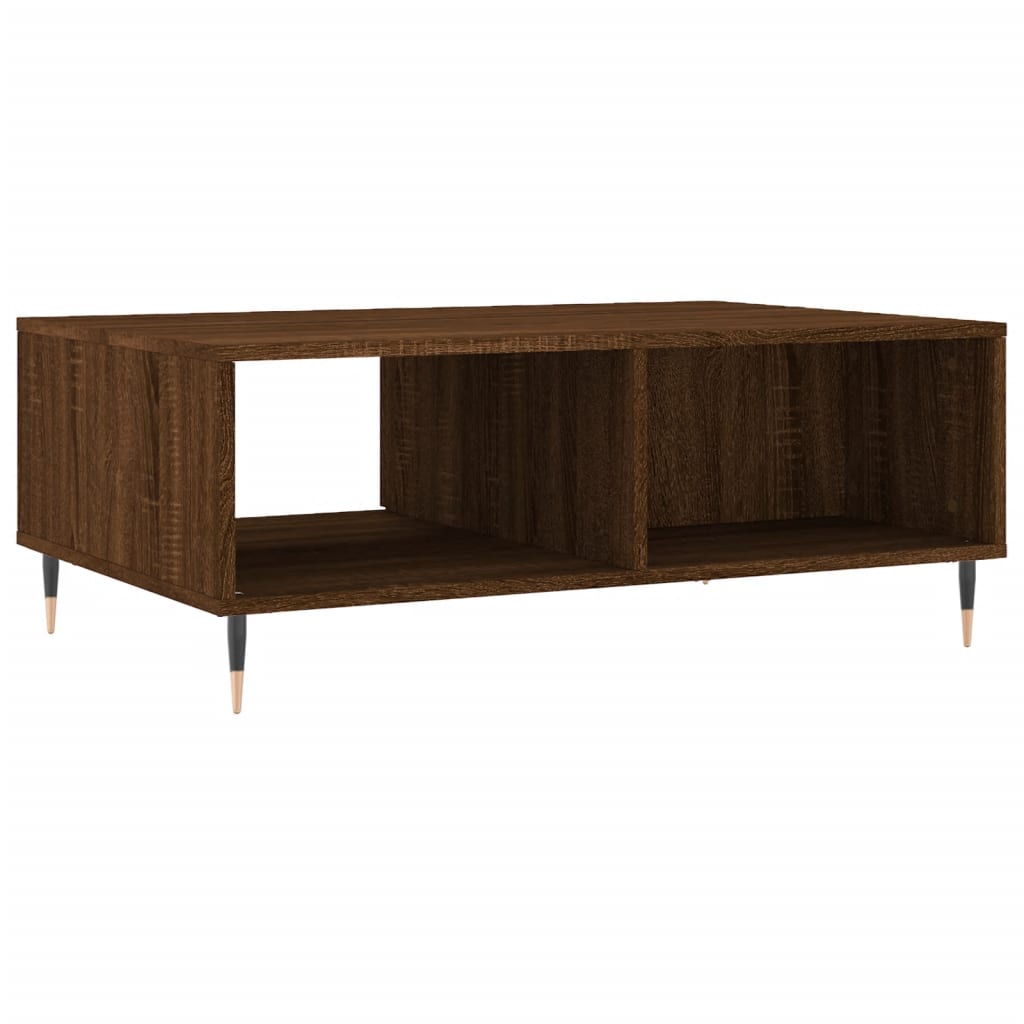 Mesa de centro 90x60x35 cm derivados madeira carvalho castanho