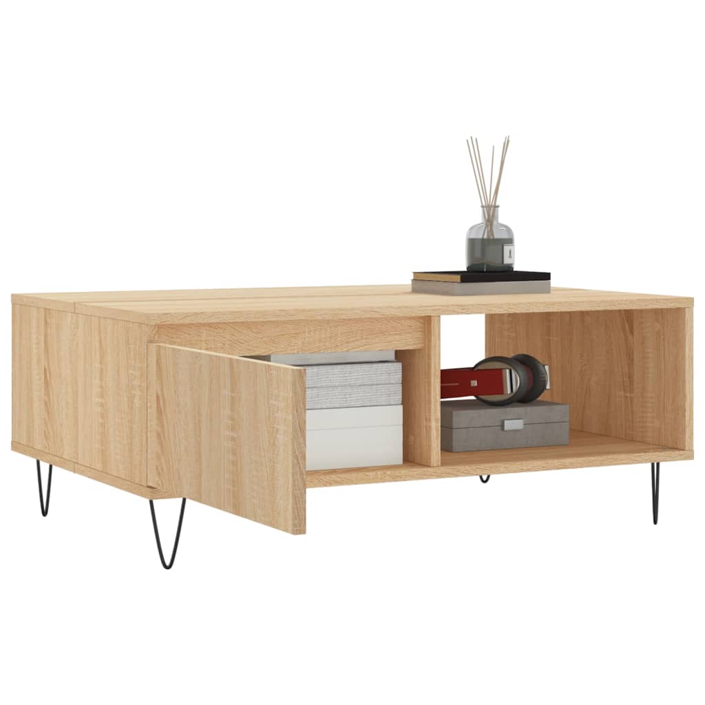 Mesa de centro 90x60x35 cm derivados de madeira carvalho sonoma