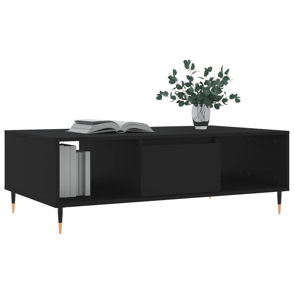 Mesa de centro 104x60x35 cm derivados de madeira preto
