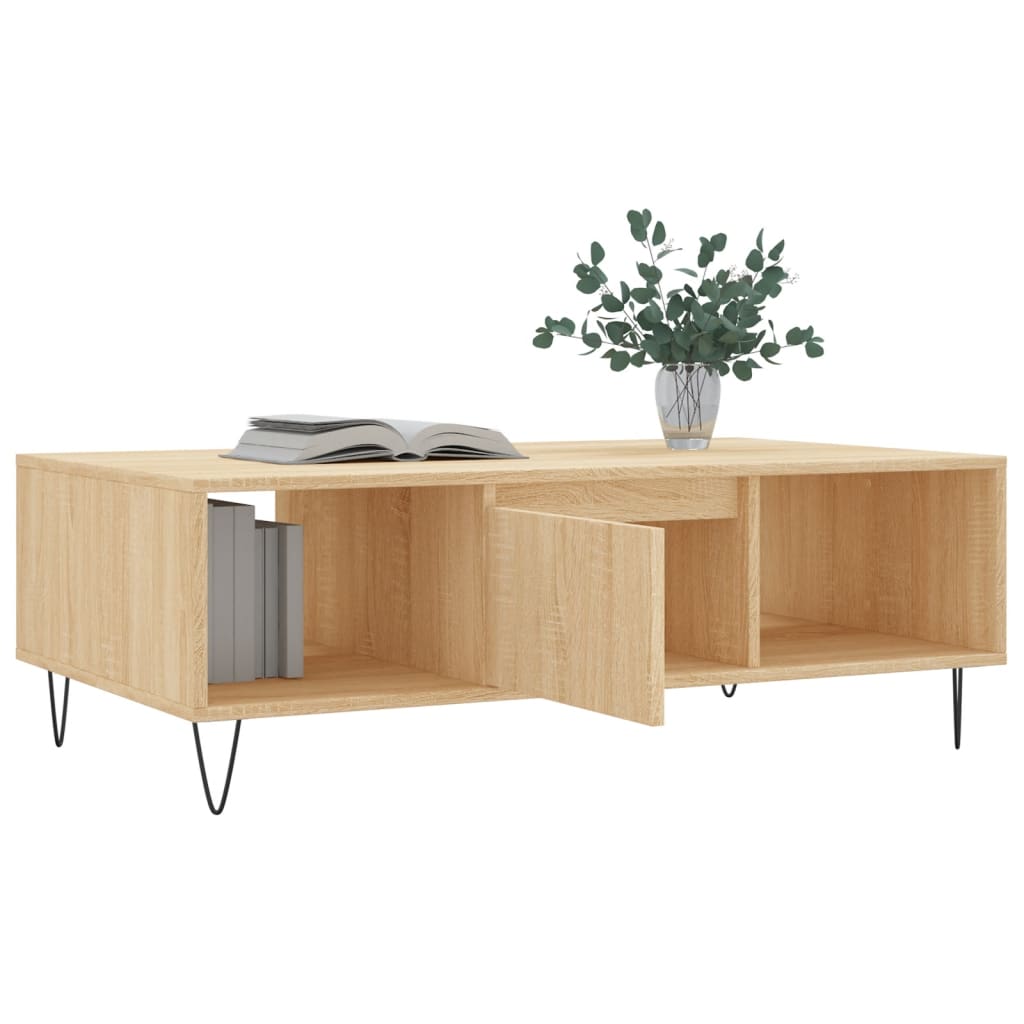 Mesa de centro 104x60x35cm derivados de madeira carvalho sonoma