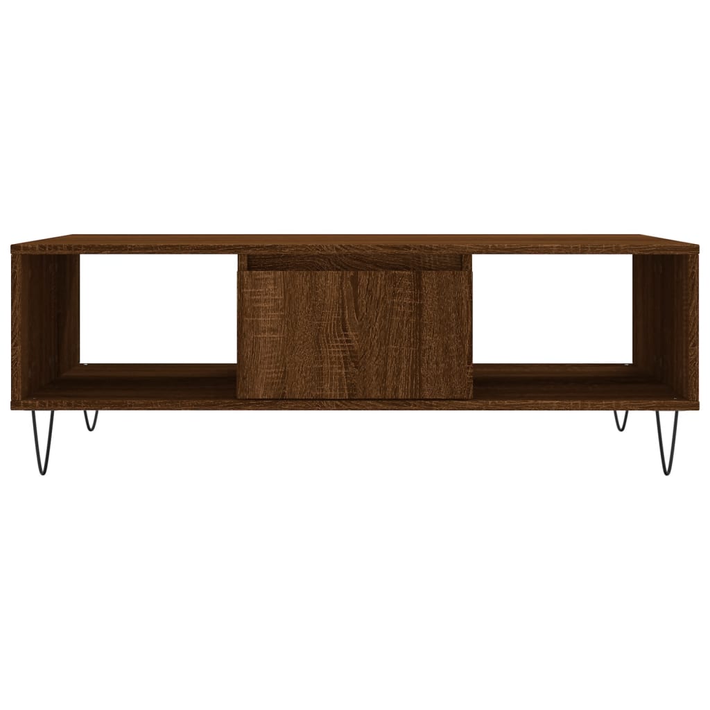 Mesa de centro 104x60x35 cm derivados madeira carvalho castanho
